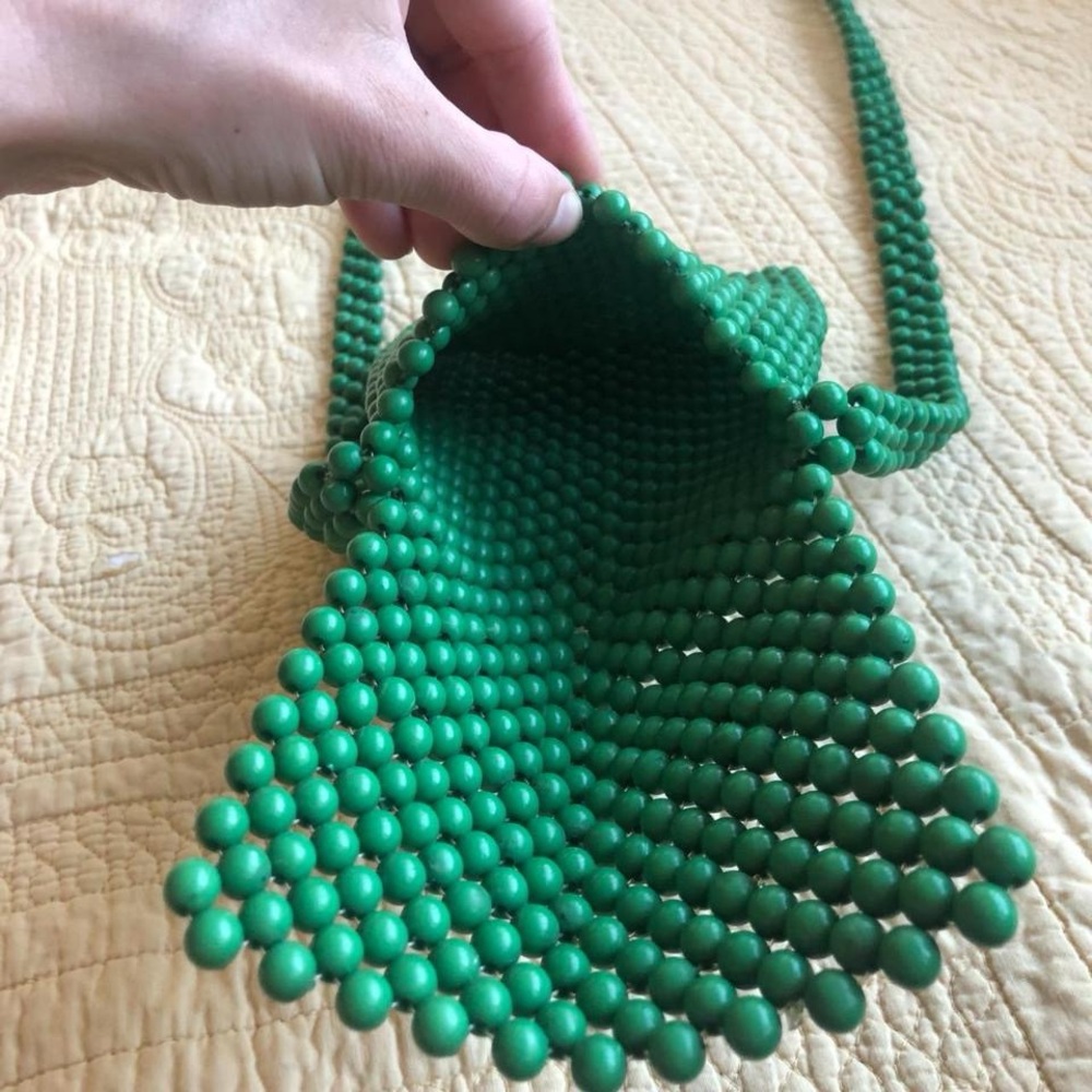 Green Beaded Handbag - Picture 4 of 4
